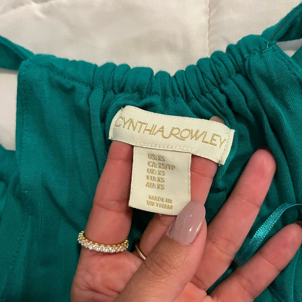 Xsmall Cynthia Rowley green Maxi dress